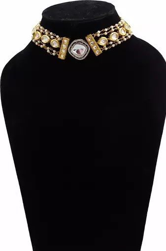 Alankar polki chokar necklace