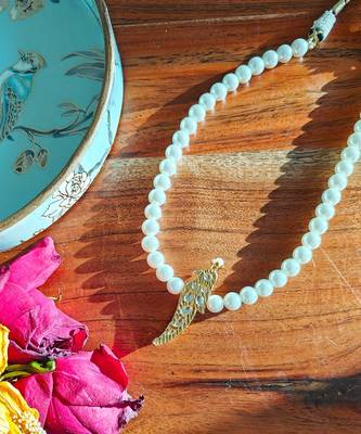 Alankar peacock pearl necklace 3