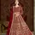 Maroon embroidered net semi stitched anarkali suit