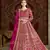 Rani pink embroidered net semi stitched anarkali suit