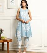 Cotton kurti with afgani pant