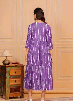 Rayon purple lurex long gown 2
