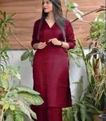 Cotton kurti with pant and dupatta