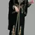 Black color Handmade Moroccan Kaftan with Embroidered zari work hijab