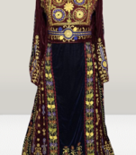 Maroon color Embroidery and beads Work Velvet fabric Islamic Style  Partywear Kaftan Long Gown Evening wear Dubai kaftan