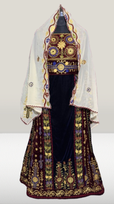 Maroon Embroidery and beads Work Velvet fabric Islamic Style Partywear Kaftan Long Gown Evening wear Dubai kaftan 4