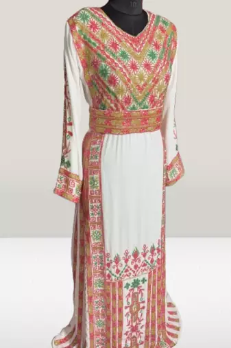 White  beads Work Velvet fabric Islamic Style Partywear Kaftan Long Gown Evening wear Dubai kaftan