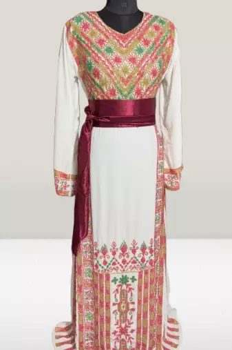 White  beads Work Velvet fabric Islamic Style Partywear Kaftan Long Gown Evening wear Dubai kaftan
