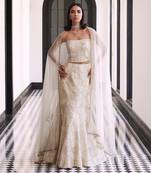 Varied Petals Heavy Lehenga with Corset and Dupatta