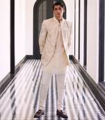 Varied petals emb band  gala with kurta and pants