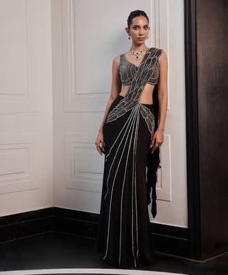 Pre drapped saree 1