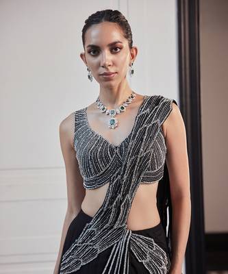 Pre drapped saree 2