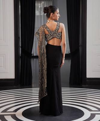 Pre drapped saree 4
