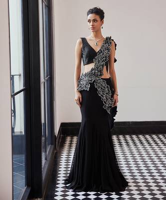 Pre drapped saree 3