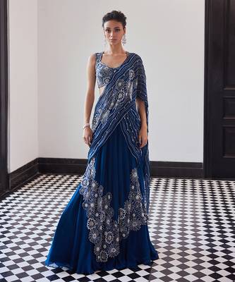 Pre drapped saree 1