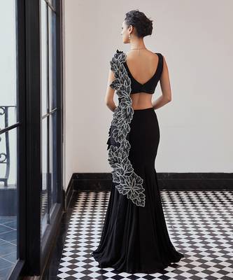 Pre drapped saree 4