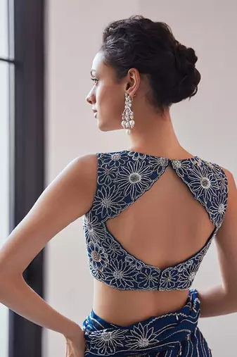 Pre drapped saree