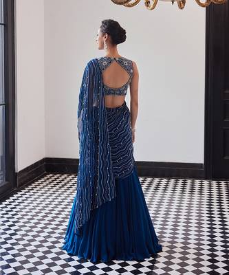 Pre drapped saree 3