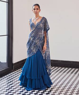 Pre drapped saree 3
