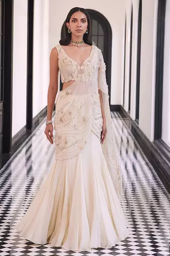 Pre draped saree