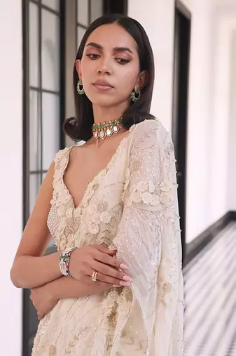 Pre draped saree