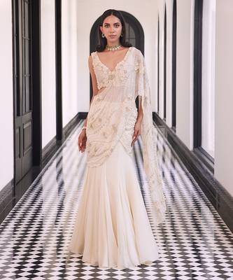 Pre draped saree 1