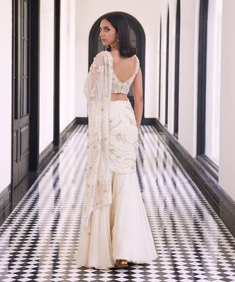 Pre draped saree 4