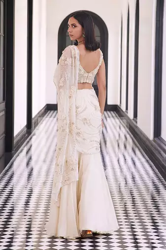Pre draped saree