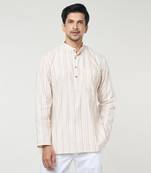 Beige striped printed co-ord set