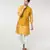 Mustard embroidered kurta-jacket set