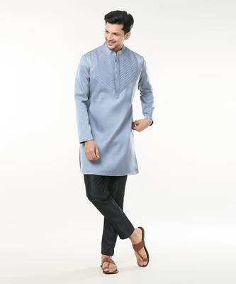 Steel grey pintuck co-ord set 1