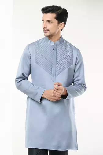 Steel grey pintuck co-ord set