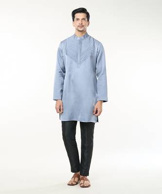 Steel grey pintuck co-ord set 4