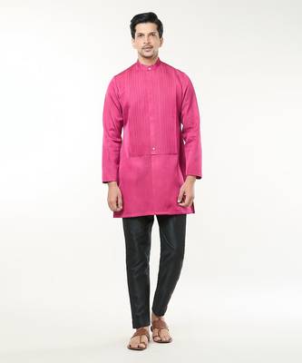 Fuscia pink pintuck co-ord set 3