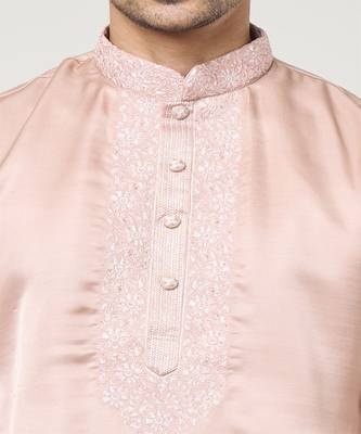 Dusty rose embroidred kurta set 2