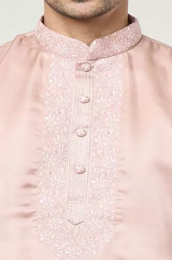 Dusty rose embroidred kurta set