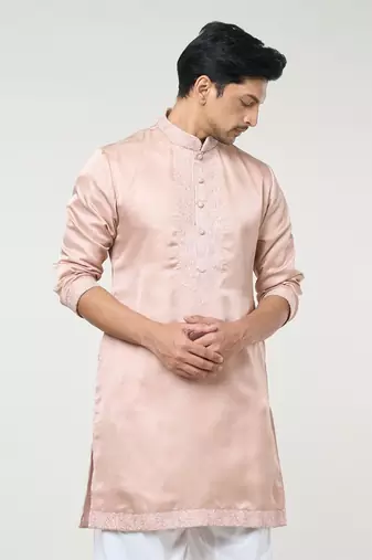 Dusty rose embroidred kurta set