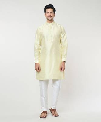 Parrot green pintuck kurta-jacket set 4
