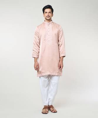 Dusty rose embroidred kurta set 4
