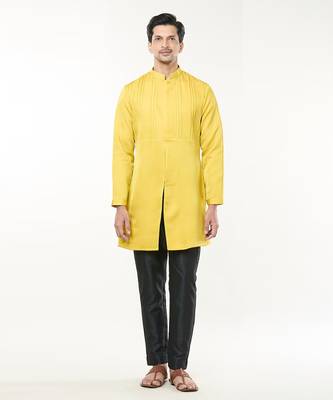 Lime yellow pintuck co-ord set 3