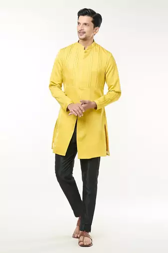 Lime yellow pintuck co-ord set