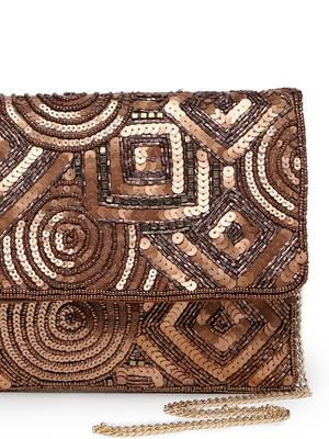 kooky bronze spectrum embellished satin sling bag 8
