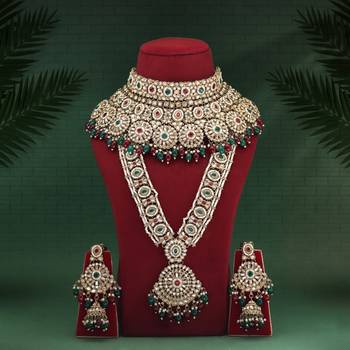 Maroon & green color kundan dulhan set 2
