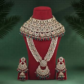 Maroon & green color kundan dulhan set 2