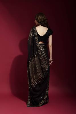 Georgette sequence work saree 4