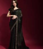 Georgette sequence work saree