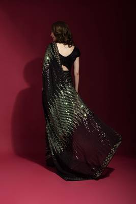 Georgette sequence work saree 4
