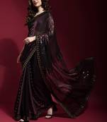 Georgette sequence work saree