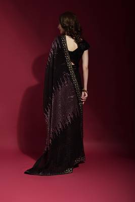 Georgette sequence work saree 4