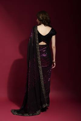 Georgette sequence work saree 4